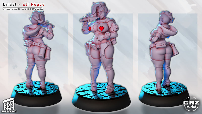Elf Rogue Lirael | Fantasy Pin-Up | Gaz Minis