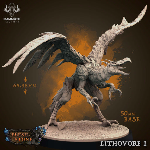 Lithovore 1 | Flesh to Stone | Fantasy Tabletop Miniature | Mammoth Factory TabletopXtra