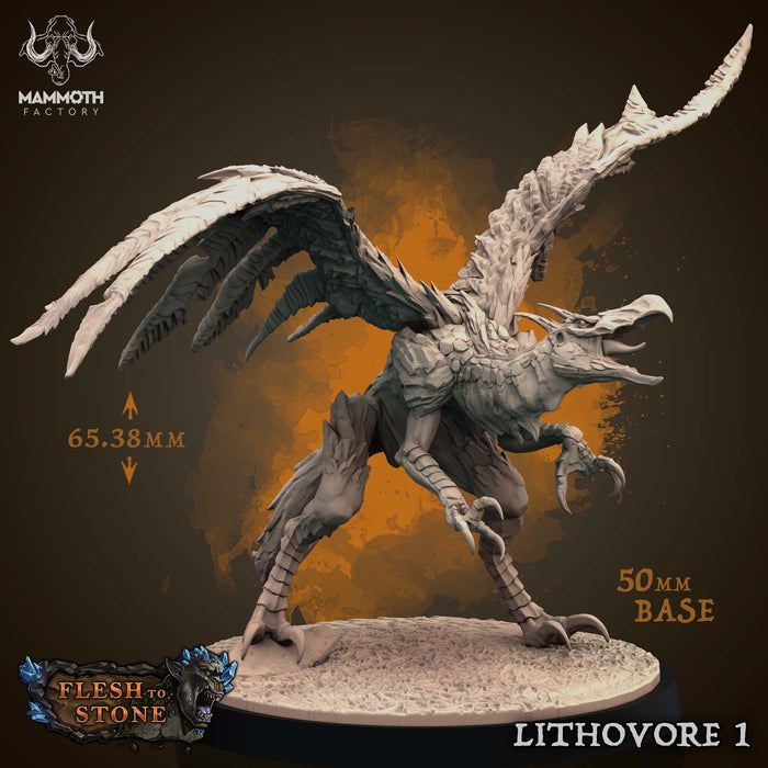 Lithovore Miniatures | Flesh to Stone | Fantasy Tabletop Miniature | Mammoth Factory TabletopXtra