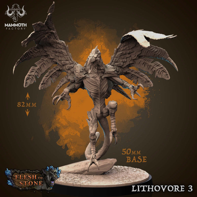 Lithovore Miniatures | Flesh to Stone | Fantasy Tabletop Miniature | Mammoth Factory TabletopXtra