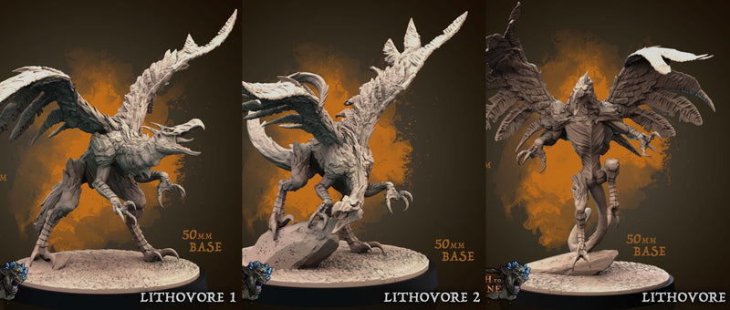Lithovore Miniatures | Flesh to Stone | Fantasy Tabletop Miniature | Mammoth Factory TabletopXtra