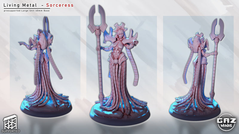 Sorceress of Living Metal | Fantasy Pin-Up | Gaz Minis