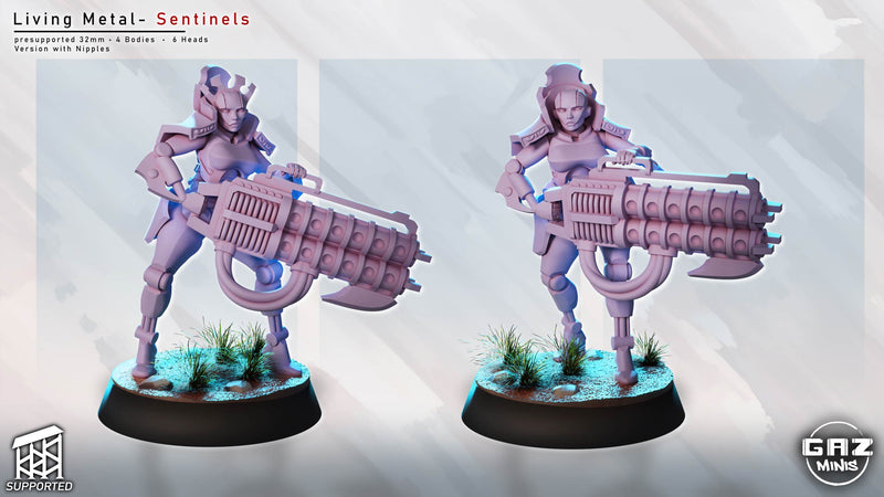 Living Metal Sentinels Miniatures | Fantasy Pin-Up | Gaz Minis