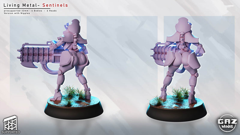 Living Metal Sentinels Miniatures | Fantasy Pin-Up | Gaz Minis