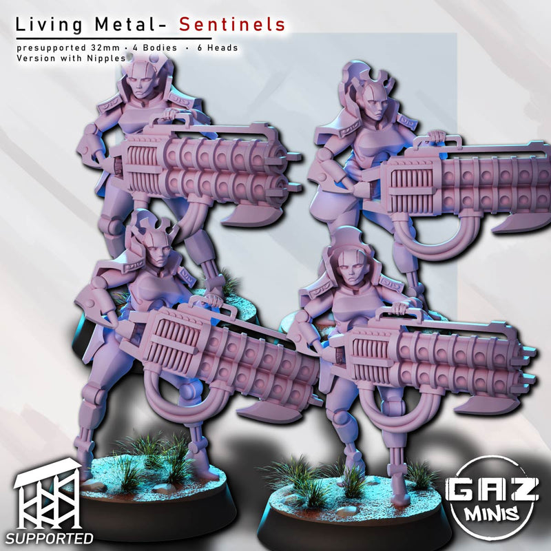 Living Metal Sentinels Miniatures | Fantasy Pin-Up | Gaz Minis