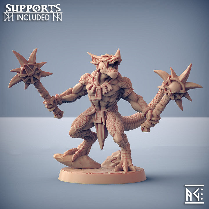 Lizard Men Miniatures | Goldmaw Lizards | Fantasy D&D Miniature | Artisan Guild TabletopXtra