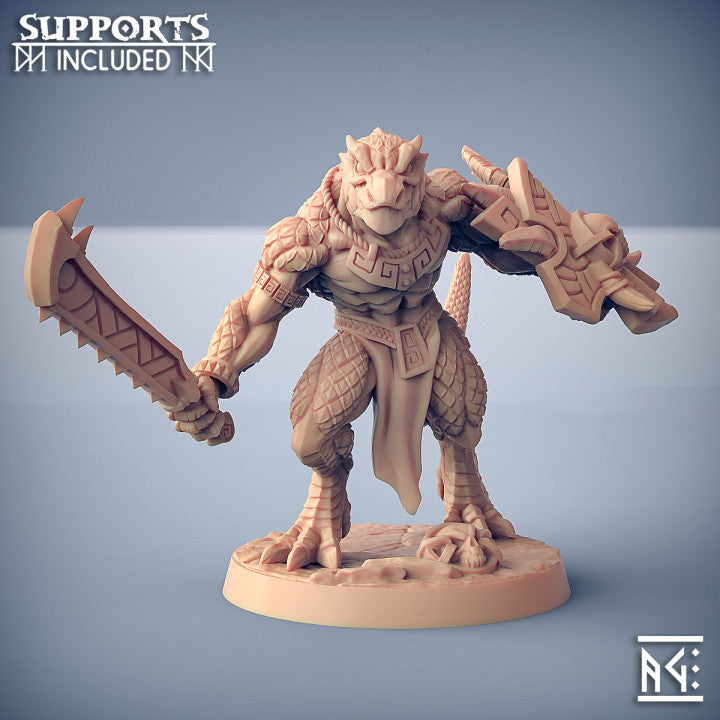 Lizard Men Miniatures | Goldmaw Lizards | Fantasy D&D Miniature | Artisan Guild TabletopXtra