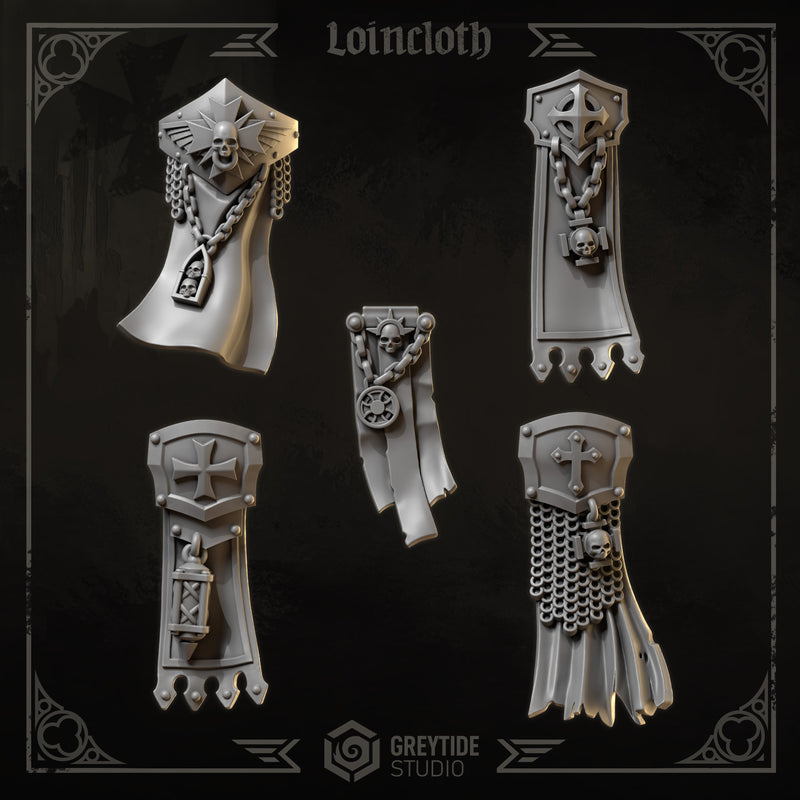 Loin Cloths Pack | Eternal Crusaders | Conversion Bits For 28mm 32mm Sci-fi Space Knights