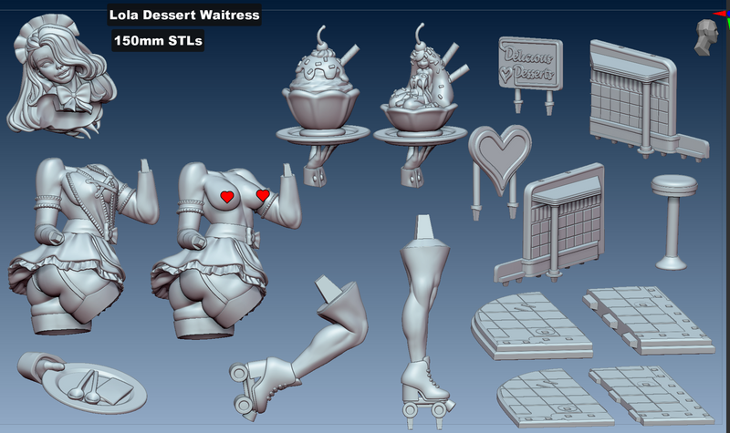 Lola Dessert Waitress | Fantasy Pin-Up | Gaz Minis