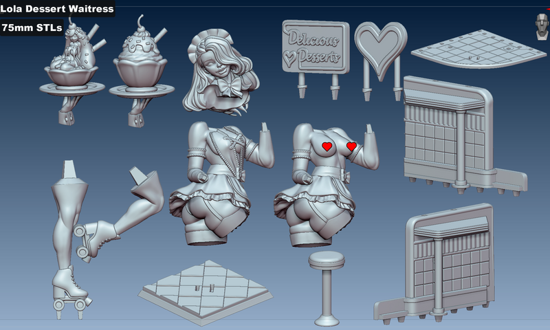 Lola Dessert Waitress | Fantasy Pin-Up | Gaz Minis