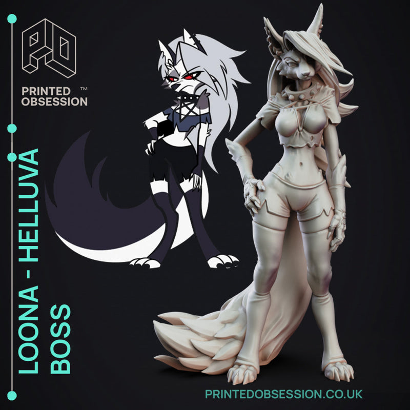 Loona (150mm) | Helluva Boss | Fantasy Miniature | Printed Obsession TabletopXtra
