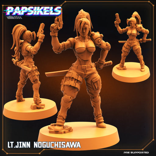 Lt Jinn Noguchisawa | Skull Hunters IV Aethelari Awakening | Sci-Fi Miniature | Papsikels TabletopXtra