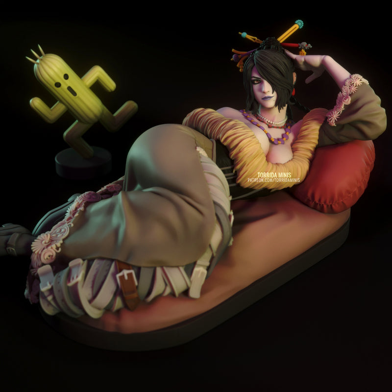 Lulu | Pin-Up Statue Fan Art Miniature Unpainted | Torrida Minis