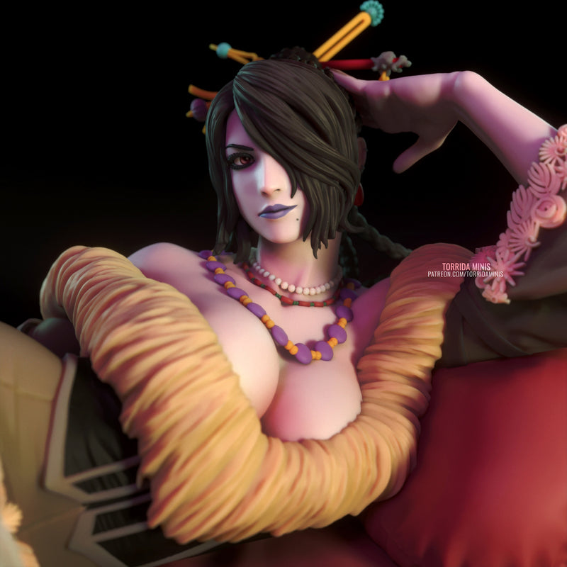 Lulu | Pin-Up Statue Fan Art Miniature Unpainted | Torrida Minis