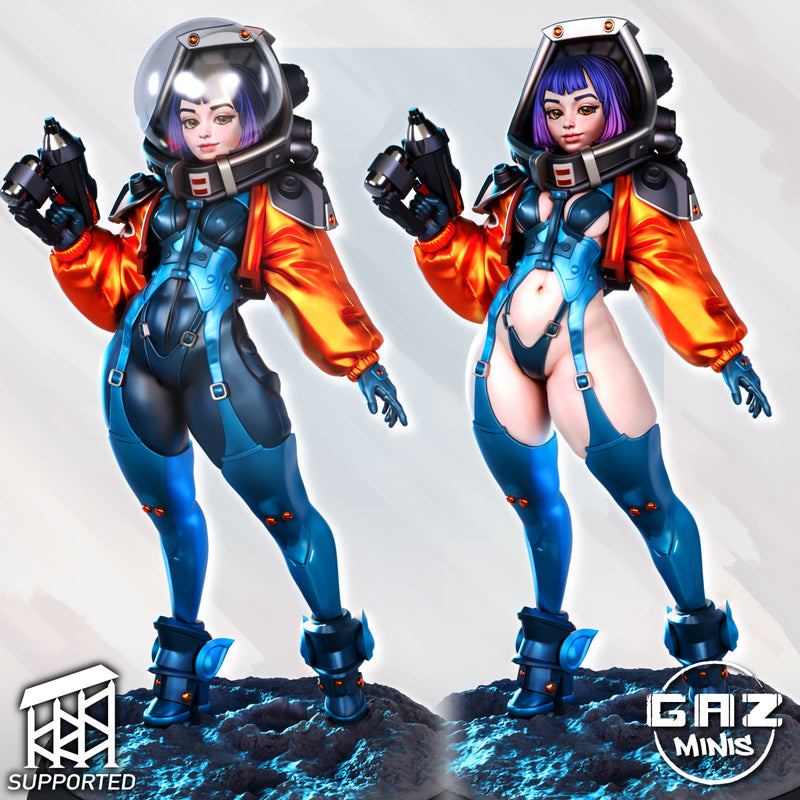 Astronaut Luna | Fantasy Pin-Up | Fantasy Miniature | Gaz Minis | [Multi-Listing]