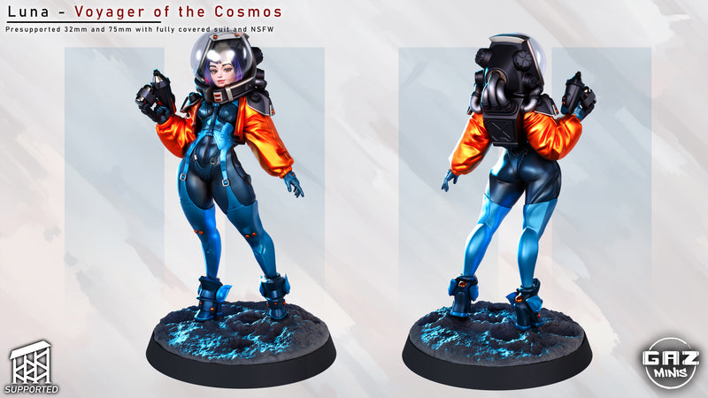 Astronaut Luna | Fantasy Pin-Up | Fantasy Miniature | Gaz Minis | [Multi-Listing]