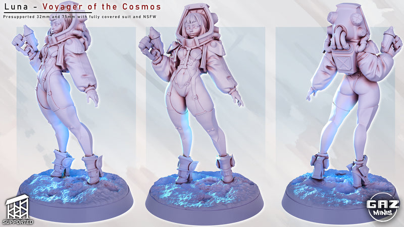 Astronaut Luna | Fantasy Pin-Up | Fantasy Miniature | Gaz Minis | [Multi-Listing]
