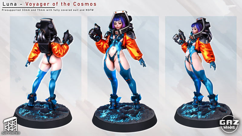 Astronaut Luna | Fantasy Pin-Up | Fantasy Miniature | Gaz Minis | [Multi-Listing]