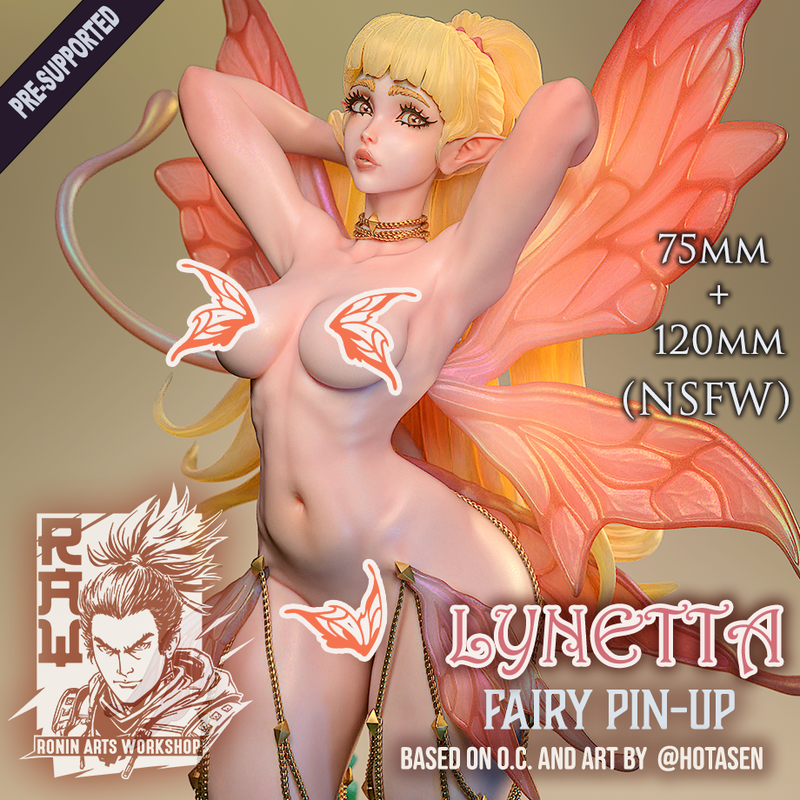 Fairy Lynetta | Pin-Up Statue Fan Art Miniature Unpainted | Ronin Arts Workshop