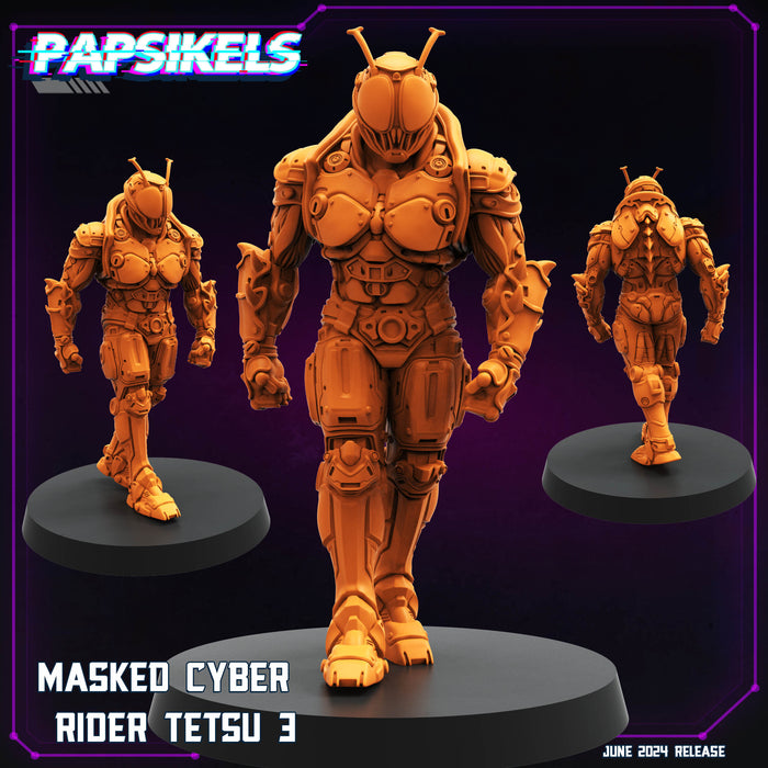 Masked Cyber Rider Tetsu C | Cyberpunk | Sci-Fi Miniature | Papsikels