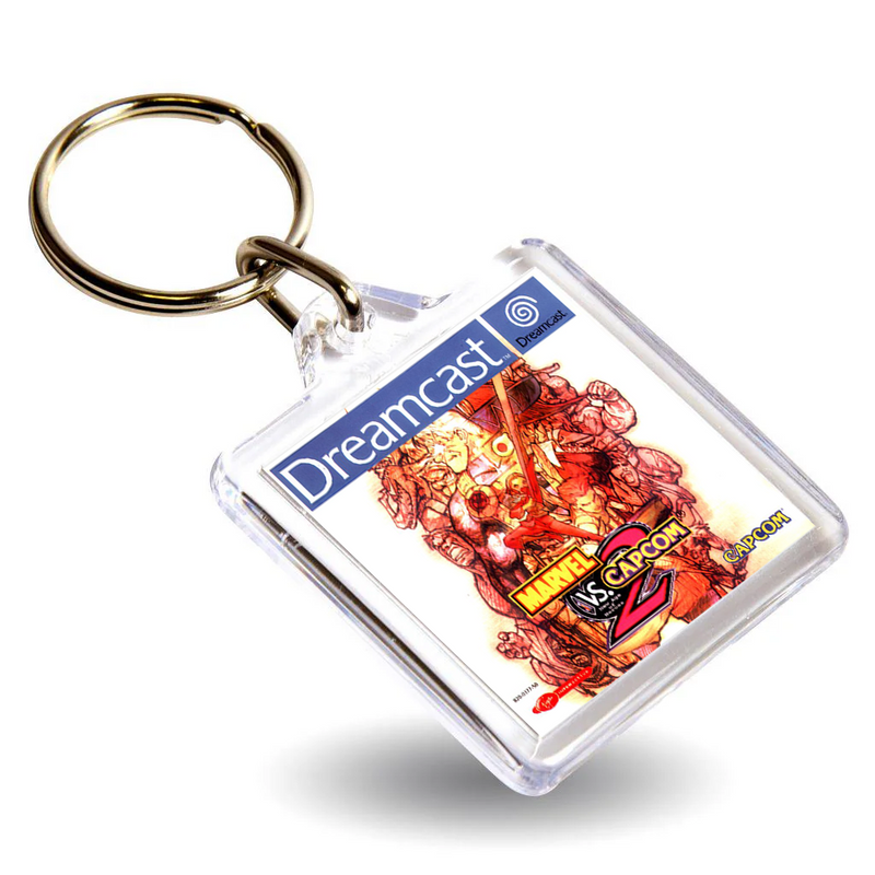 Retro Gaming Box Art Keyring - Gen VI DC Console Style