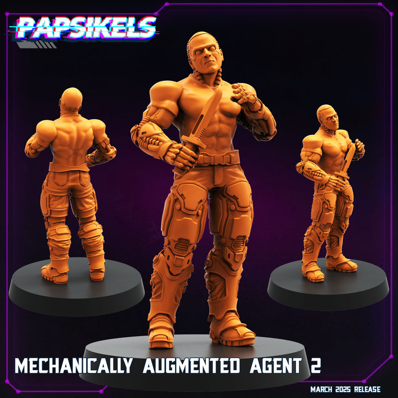 Mechanically Augmented Agent Miniatures | Cyberpunk | Papsikels