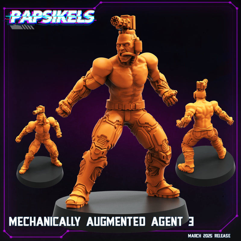 Mechanically Augmented Agent Miniatures | Cyberpunk | Papsikels