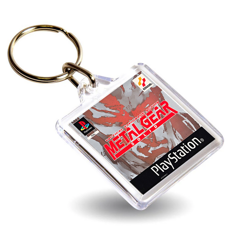 Metal Gear Gen V Inspired Game Cover Art Keyring - Dual Sided Box Art