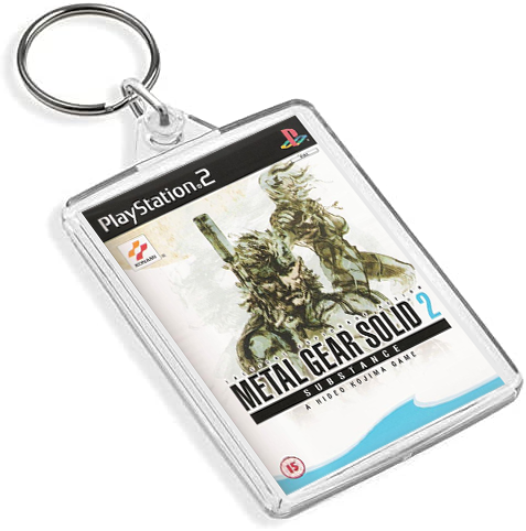Retro Gaming Box Art Keyring - Gen VI Console MGS Style