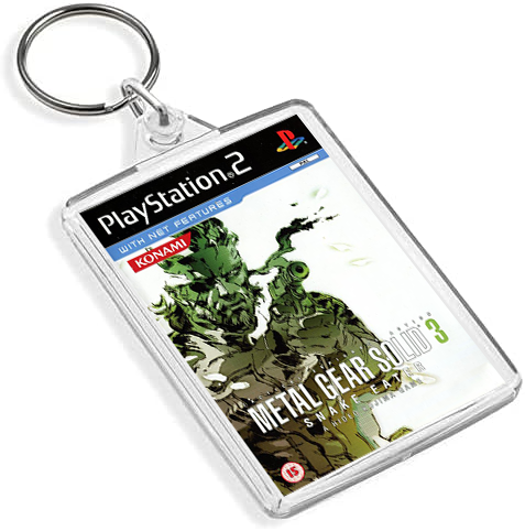 Retro Gaming Box Art Keyring - Gen VI Console MGS Style