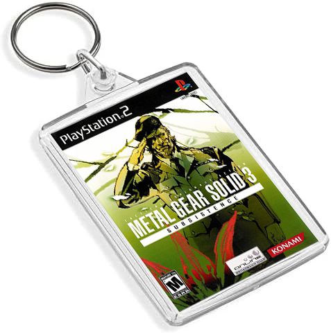 Retro Gaming Box Art Keyring - Gen VI Console MGS Style