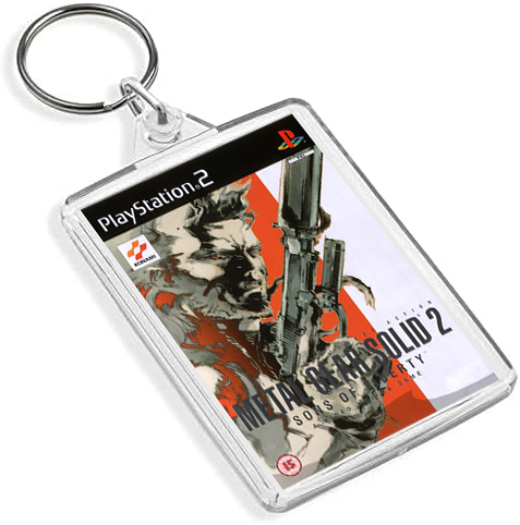 Retro Gaming Box Art Keyring - Gen VI Console MGS Style