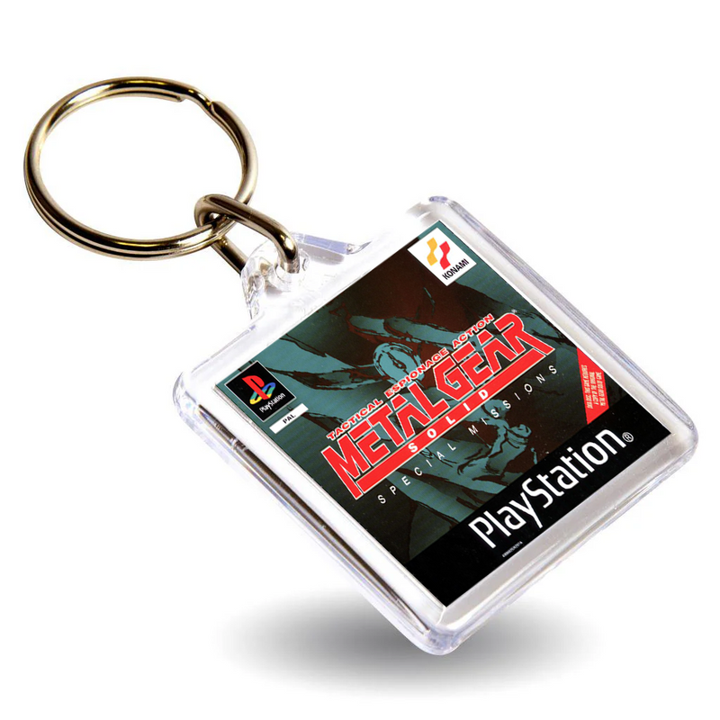 Metal Gear Gen V Inspired Game Cover Art Keyring - Dual Sided Box Art