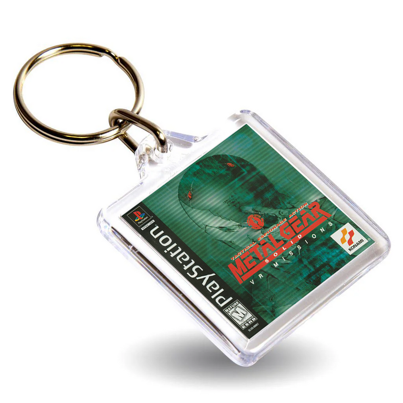 Metal Gear Gen V Inspired Game Cover Art Keyring - Dual Sided Box Art
