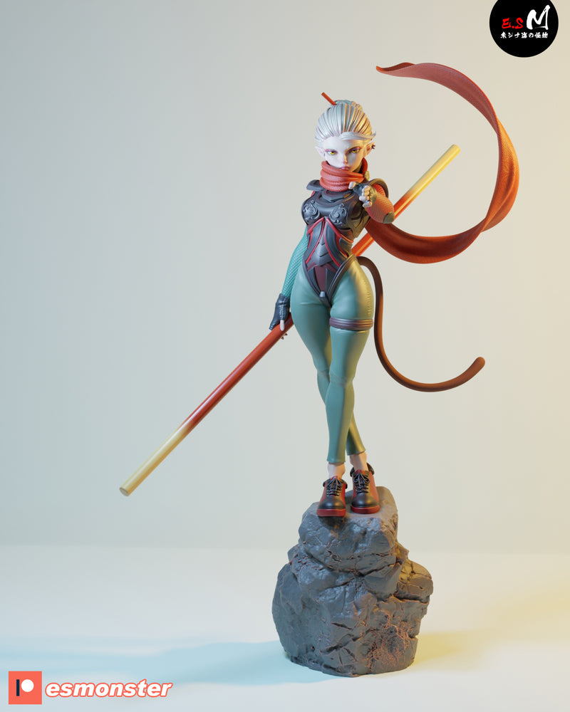 Monkey King | Pin-Up Statue Fan Art Miniature Unpainted | E.S Monster