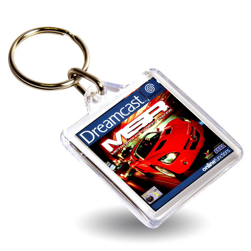 Retro Gaming Box Art Keyring - Gen VI DC Console Style