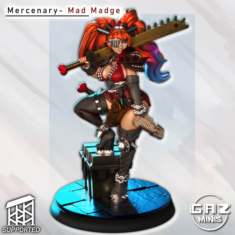 Mercenary Mad Madge | Fantasy Pin-Up | Gaz Minis