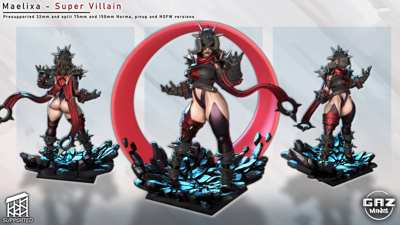 Maelixa Super Villian | Fantasy Pin-Up | Gaz Minis | [Multi-Listing]