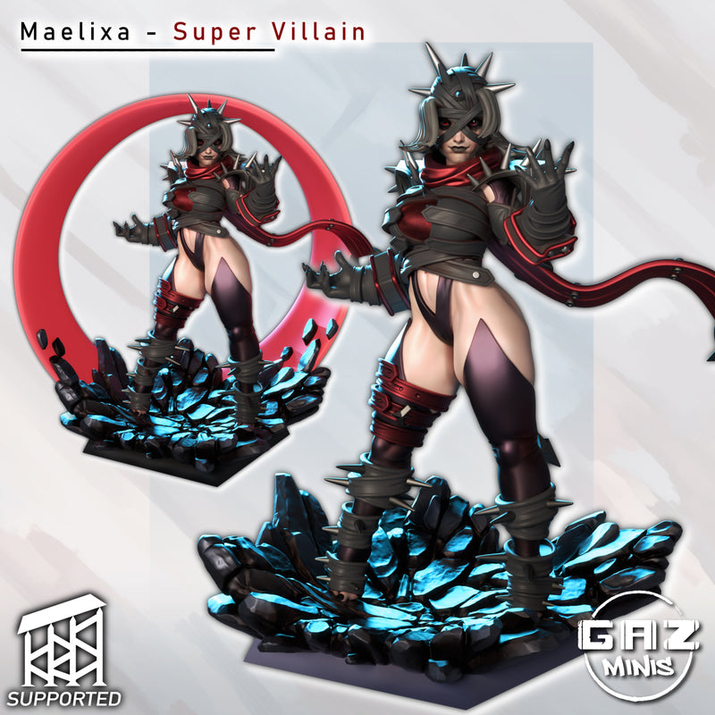 Maelixa Super Villian | Fantasy Pin-Up | Gaz Minis | [Multi-Listing]