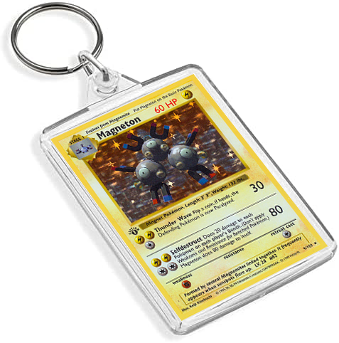 Pokemon TCG Card Art Style Keyring - Base Set