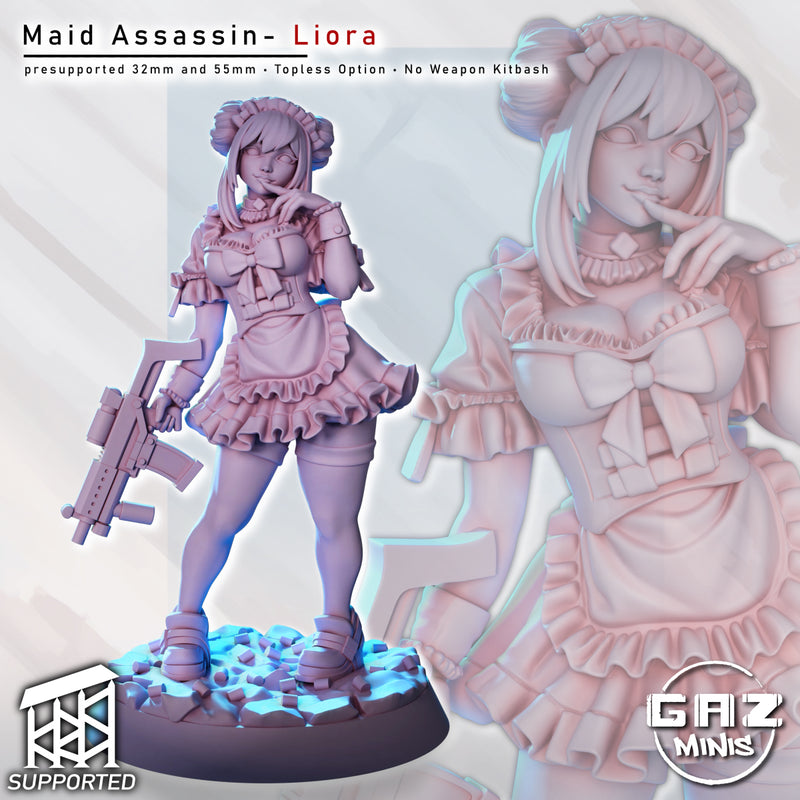Maid Assassin Liora Miniature | Fantasy Pin-Up | Gaz Minis