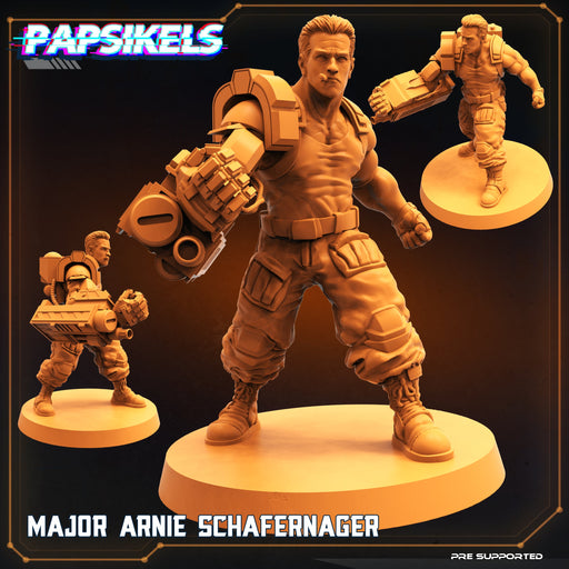 Major Arnie Schafernager | Dropship Troopers III | Sci-Fi Miniature | Papsikels TabletopXtra