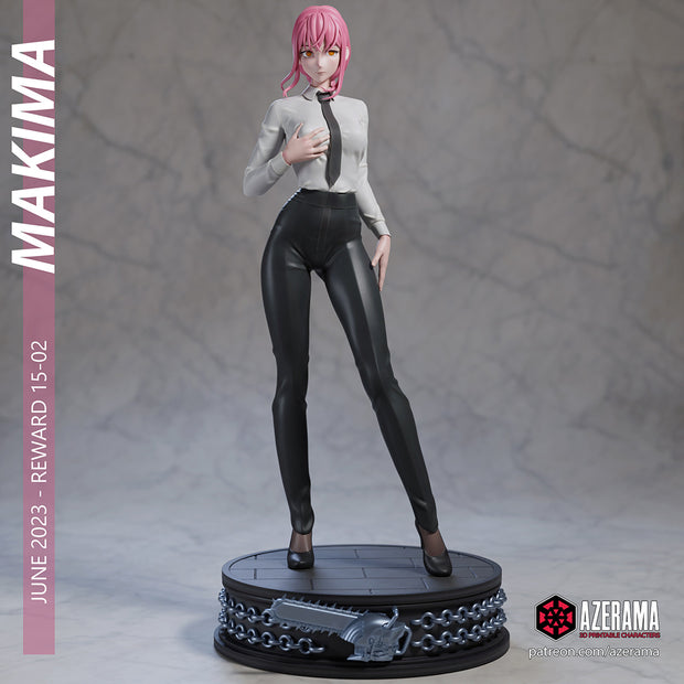 Makima | Pin-Up Statue Fan Art Miniature Unpainted | Azerama