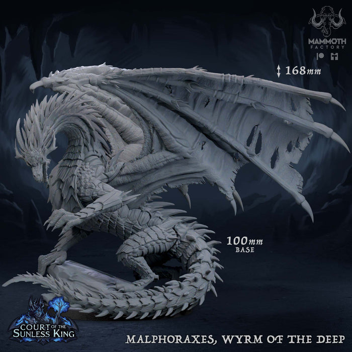 Malphoraxes Wyrm of the Deep | Court of the Sunless King | Fantasy Tabletop Miniature | Mammoth Factory