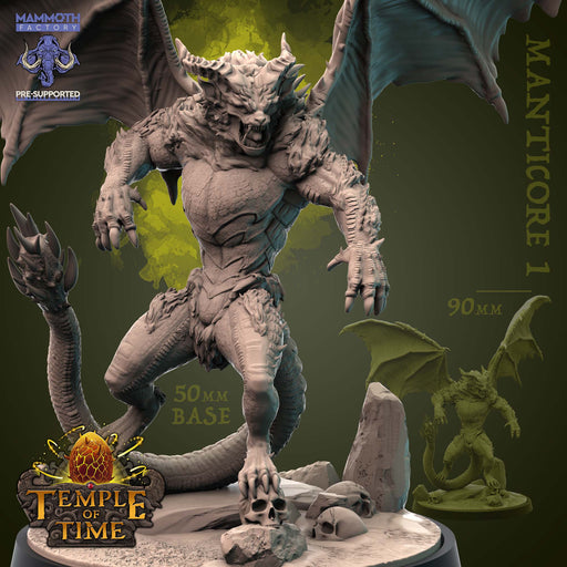 Manticore A | Temple of Time | Fantasy Tabletop Miniature | Mammoth Factory TabletopXtra
