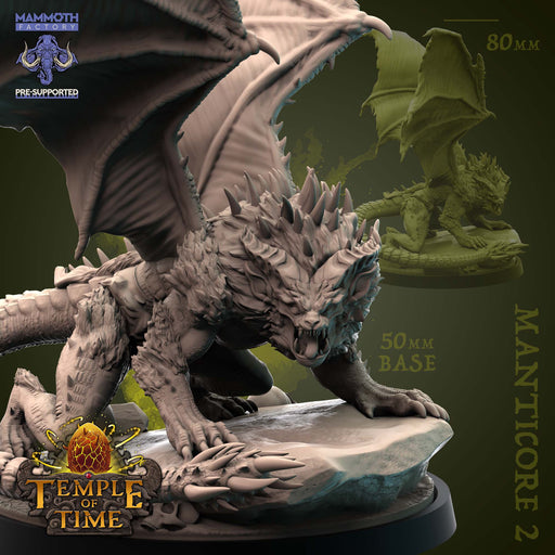 Manticore B | Temple of Time | Fantasy Tabletop Miniature | Mammoth Factory TabletopXtra