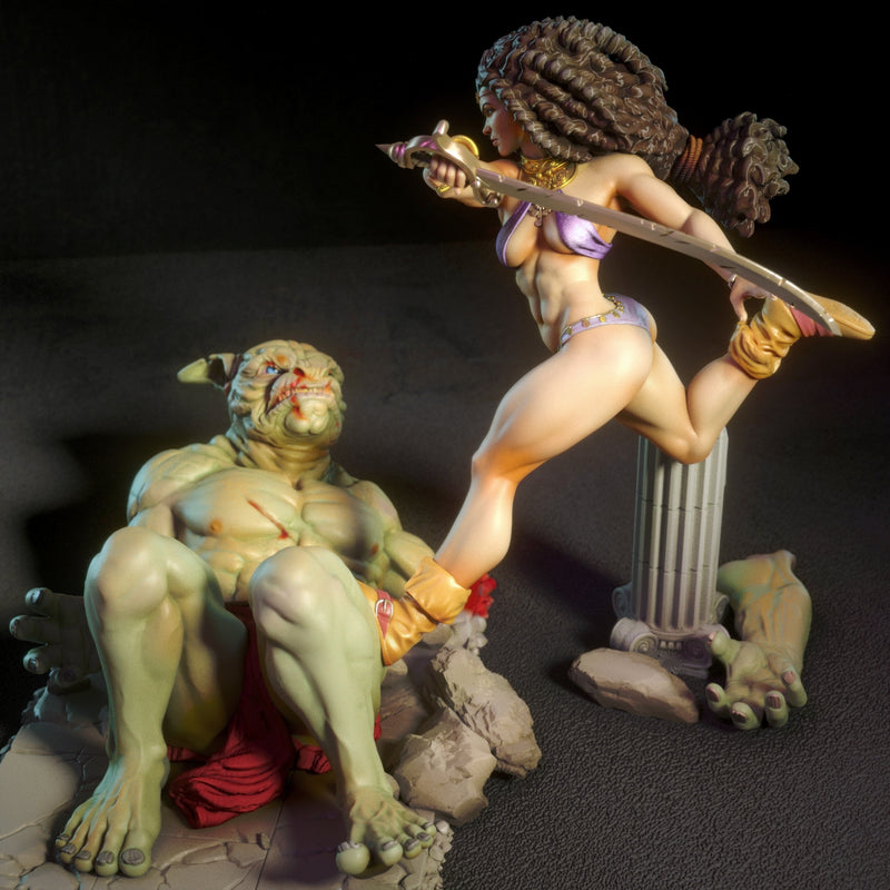 Marcella | Pin-Up Statue Fan Art Miniature Unpainted | Torrida Minis