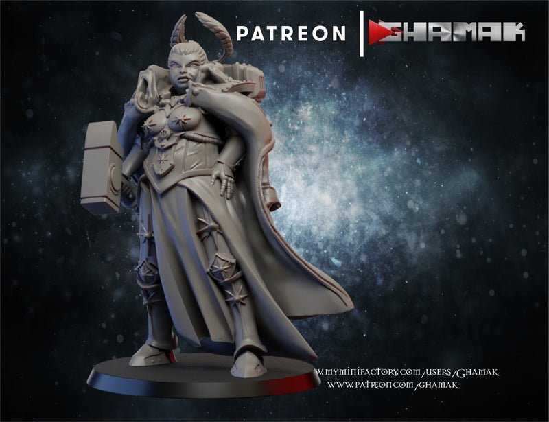 Marshall 1 | Red Sisters | Fantasy Miniature | Ghamak TabletopXtra
