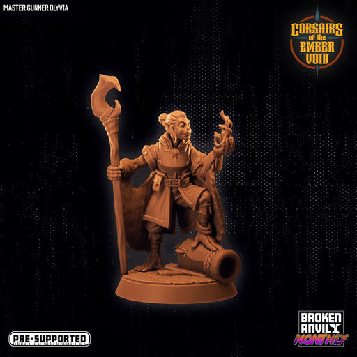 Master Gunner Olyvia | Corsairs of the Ember Void | Tabletop RPG Miniature TabletopXtra