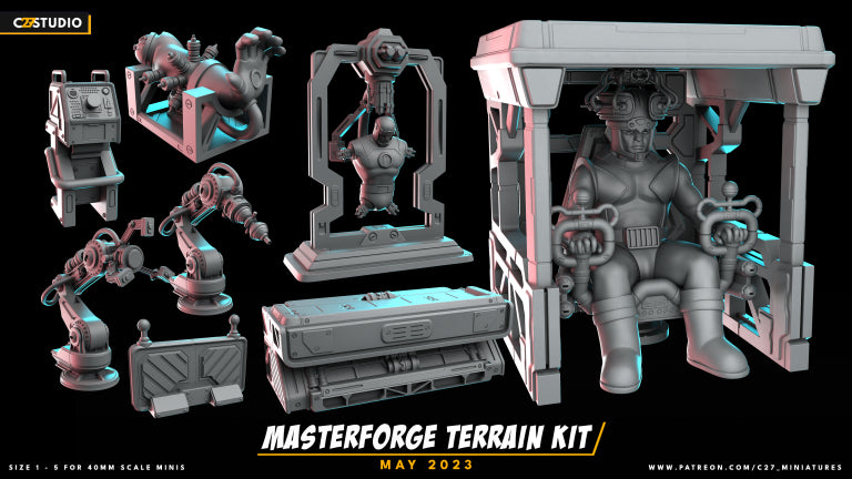 Masterforge Terrain Kit | Terrain | Sci-Fi Miniature | C27 Studio